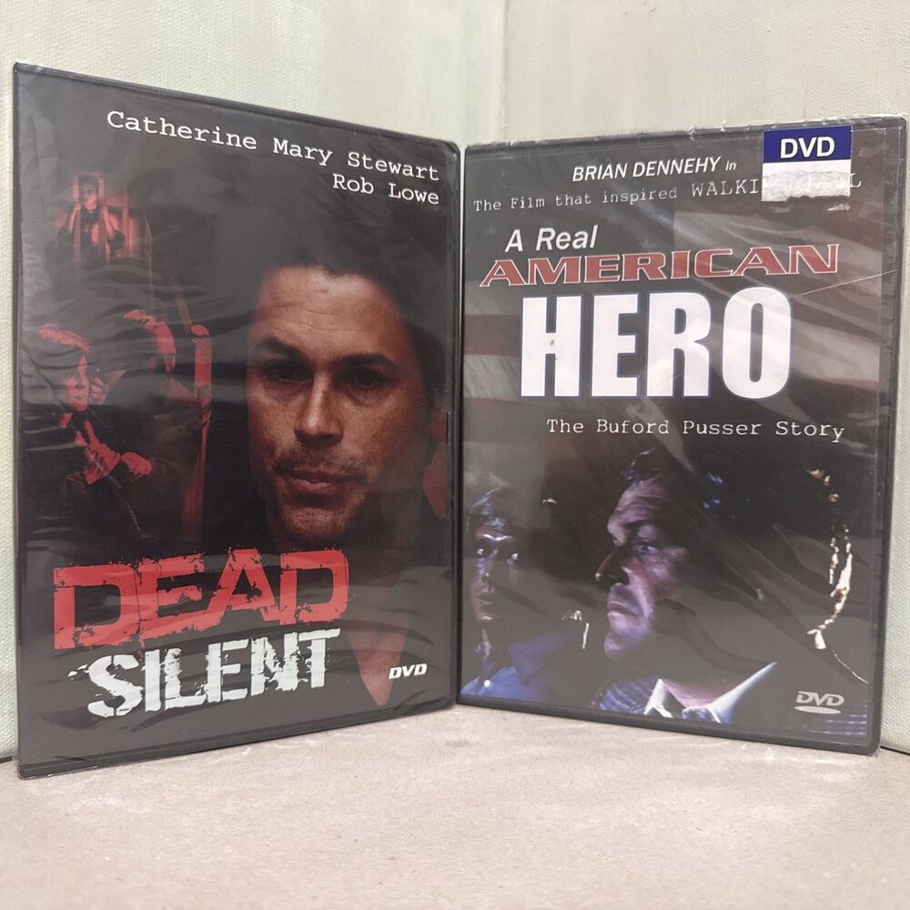 Two Dvd Lot, Dead Silent, A Real American Hero Cib, Factory Sealed
